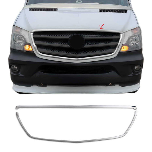 Kühlergrill Leisten Grillleisten für Mercedes Sprinter 2013-2018 Chrom Silber 2x OMAC DE