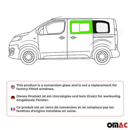 Schiebefenster Seitenfenster für Citroen Spacetourer 2017-2023 Schwarz Links L1 OMAC DE