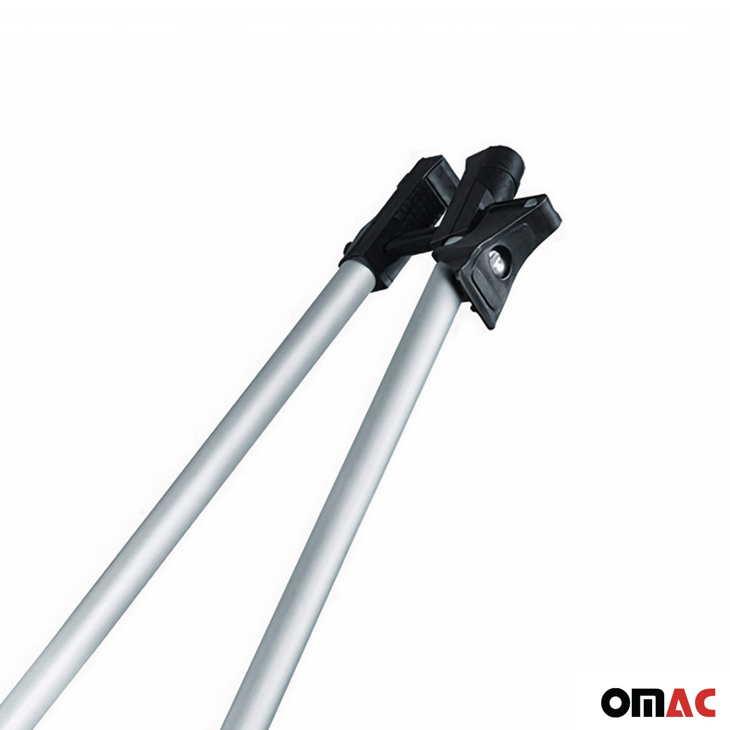 2x Fahrradträger Dachfahrradträger bis 17kg Aluminium Silber Fahrradhalter OMAC DE