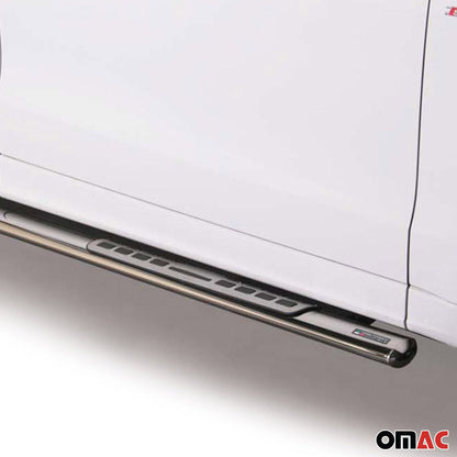 Stahl Seitenschweller Schwellerrohre für Audi Q7 4L 2006-2015 Silber OMAC DE