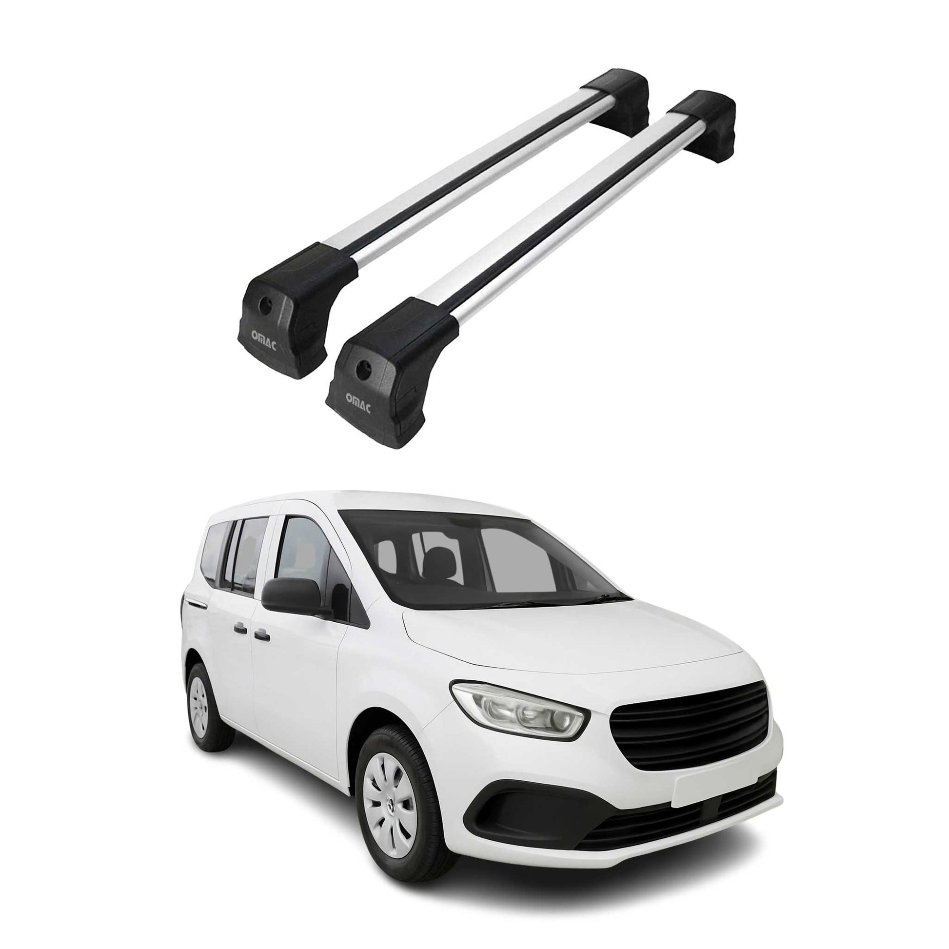 Dachträger Grundtäger für Mercedes Citan W420 2021-2025 75kg Alu Silber 2tlg OMAC DE