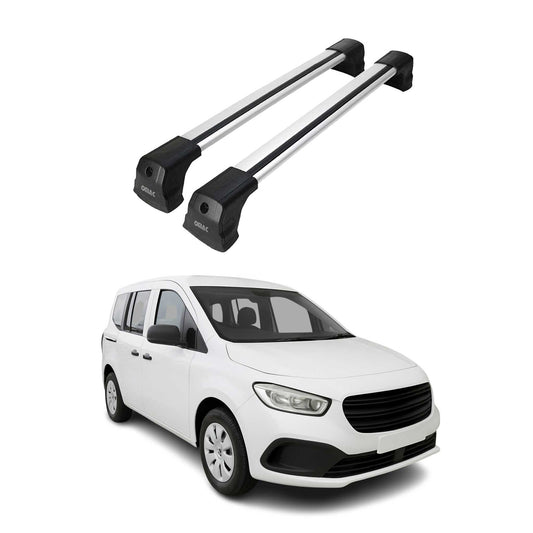 Dachträger Grundtäger für Mercedes Citan W420 2021-2025 75kg Alu Silber 2tlg OMAC DE