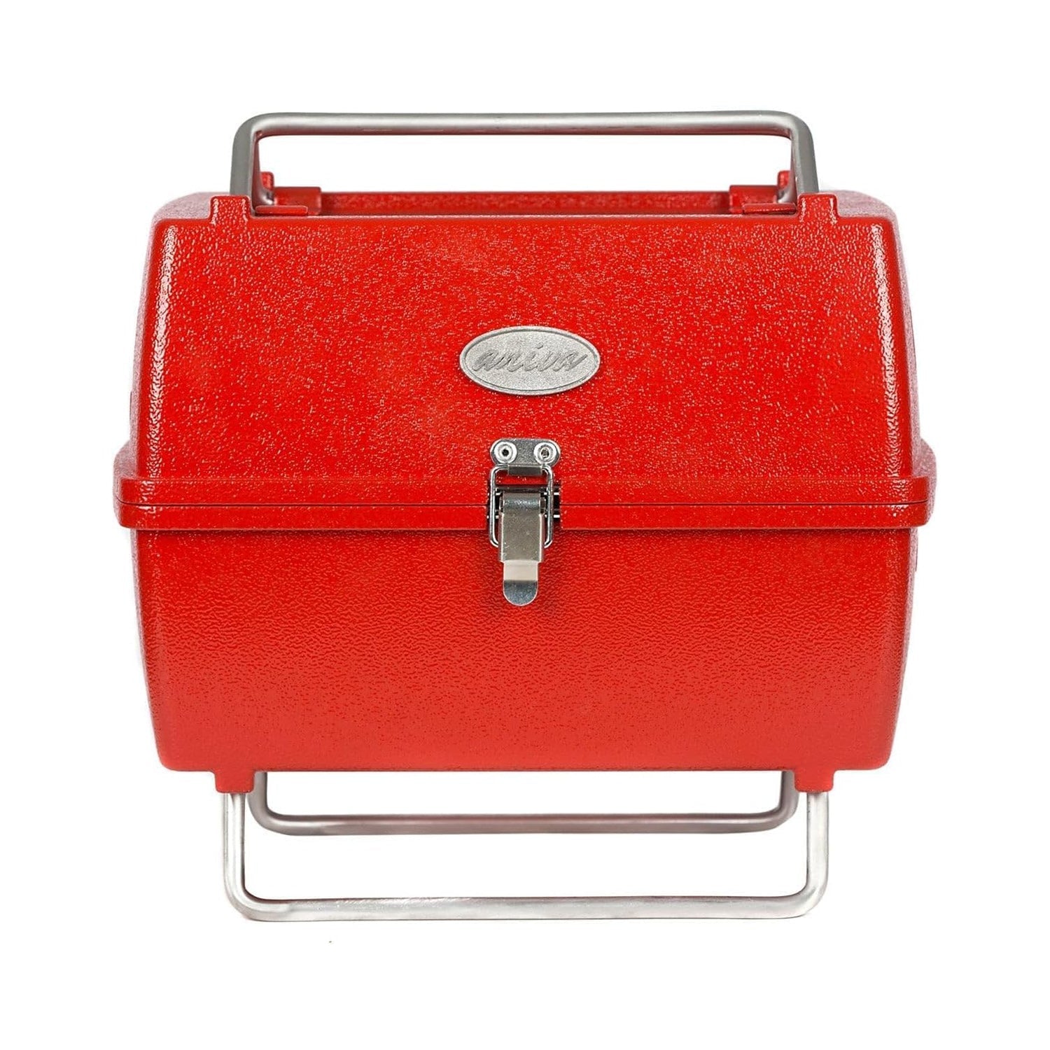 Holzkohlegrill Tragbarer Grill Garten Outdoor Rot Picknickgrill 13-teilig BBQ OMAC DE