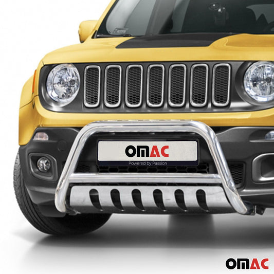 Frontbügel Frontschutzbügel für Jeep Renegade 2014-2024 ABE Edelstahl Silber OMAC DE