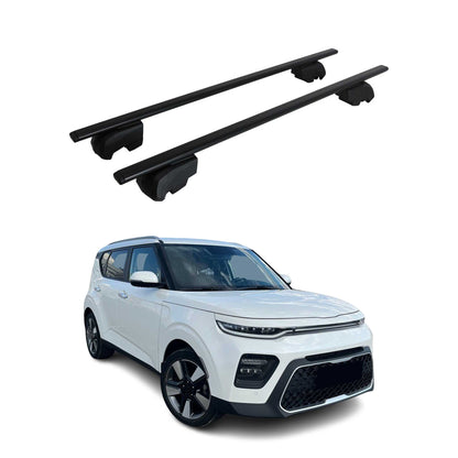 Dachträger Grundträger für Kia Soul X-Line 2020-2023 Schwarz Metall ABE 2x OMAC DE