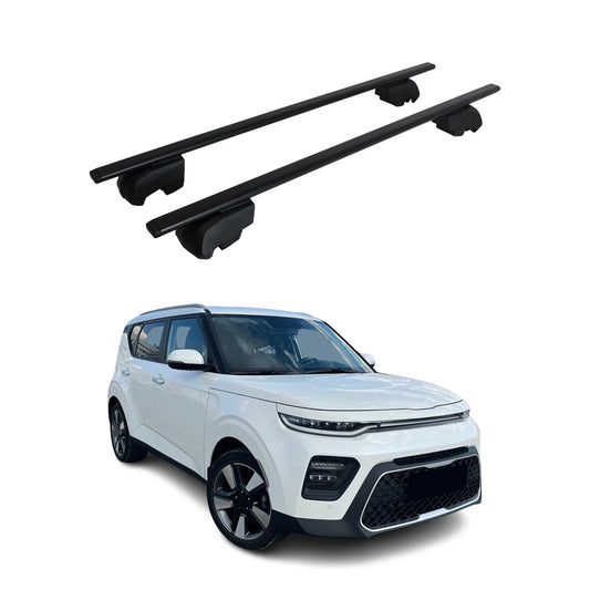Dachträger Grundträger für Kia Soul X-Line 2020-2023 Schwarz Metall ABE 2x OMAC DE