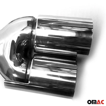Auspuffblende Endrohr für Mercedes W204 A209 C209 Edelstahl Chrom 1tlg OMAC DE