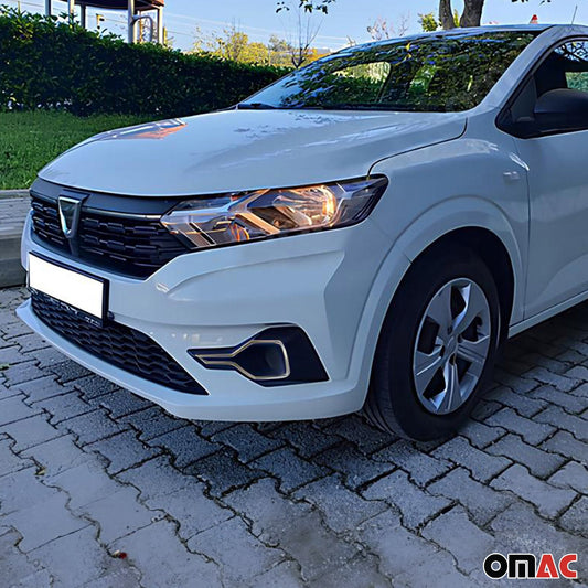 Nebelscheinwerfer Rahmen für Dacia Sandero 3 2021-2025 Edelstahl Chrom 2x OMAC DE